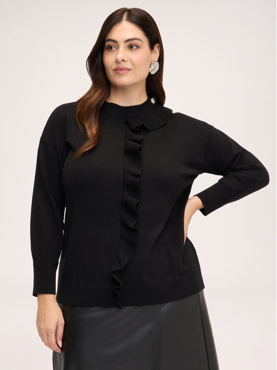 Fiorella Rubino Fiorella Rubino Sweter M456L008723N033 Czarny Regular Fit