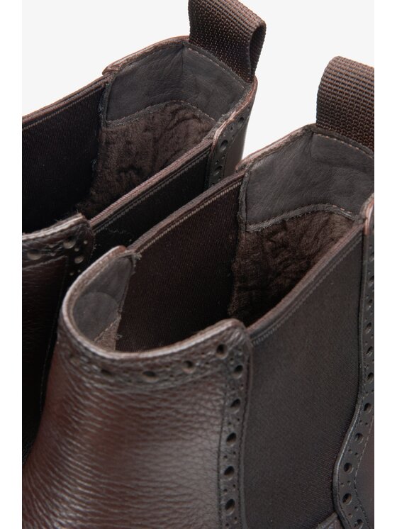 Estro Estro Μποτάκια με λάστιχο ER00116143 Καφέ