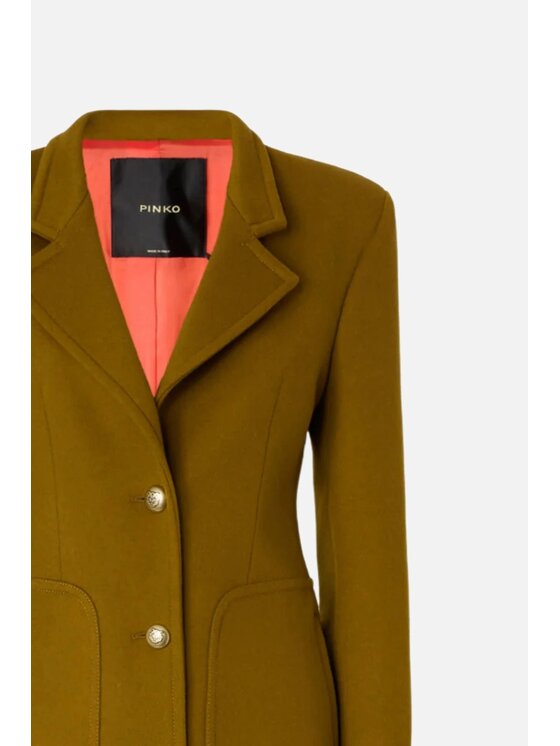 PINKO PINKO Płaszcz zimowy Verici Cappoto Zielony Tailored Fit