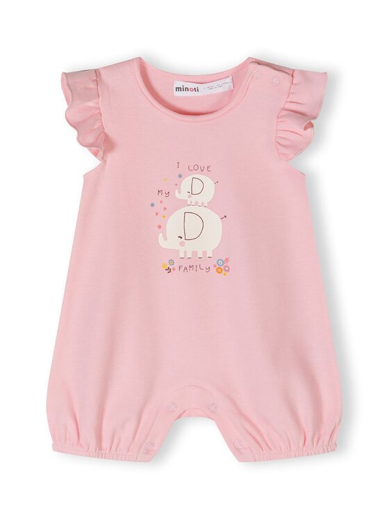 minoti minoti Pajac 24babypack8 Różowy Regular Fit