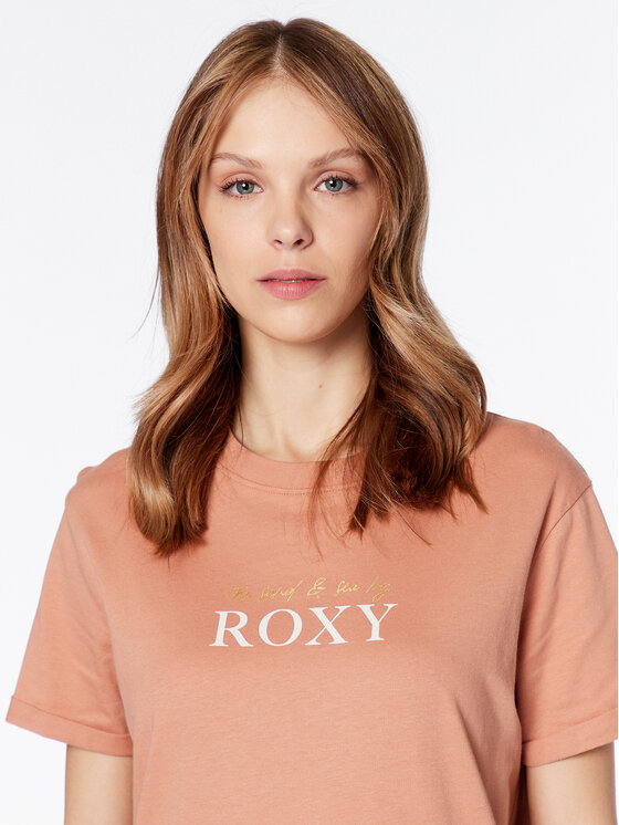 Roxy Roxy T-krekls Noon Ocean ERJZT05490 Oranžs Regular Fit