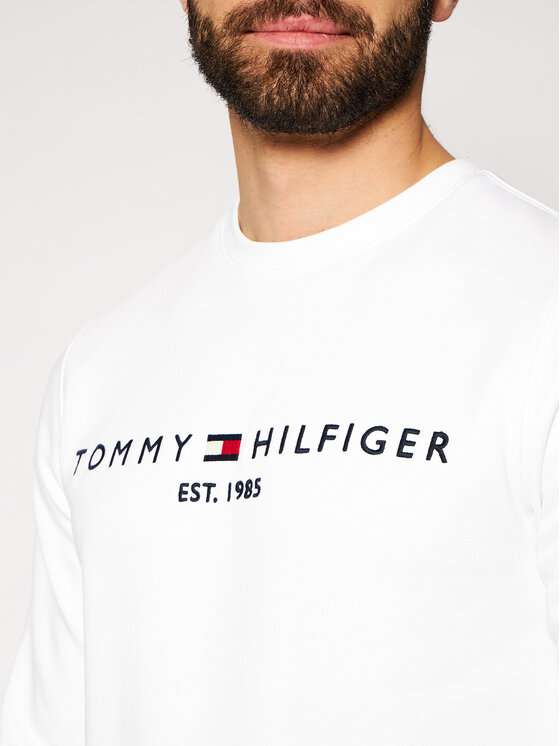 Tommy Hilfiger Tommy Hilfiger Felpa Logo MW0MW11596 Bianco Regular Fit