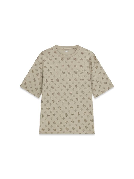 Guess Guess T-krekls 181498 Bēšs Classic Fit