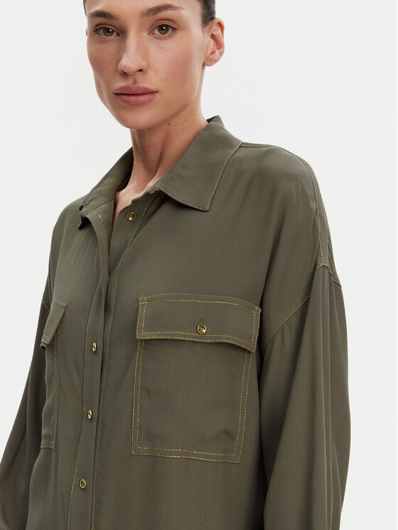 ACCESS FASHION ACCESS FASHION Koszula 53-7006-394 Zielony Relaxed Fit