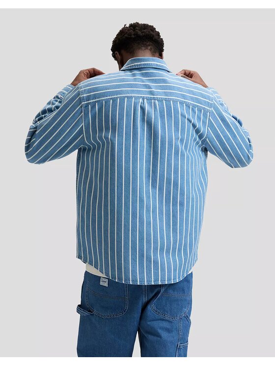 Lee Lee Koszula CLEAN WW BUTTON DOWN Niebieski Relaxed Fit