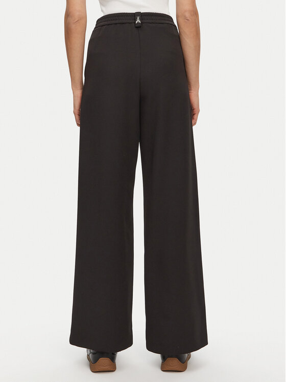 Patrizia Pepe Patrizia Pepe Kalhoty z materiálu 8P0696 A375 K103 Černá Regular Fit