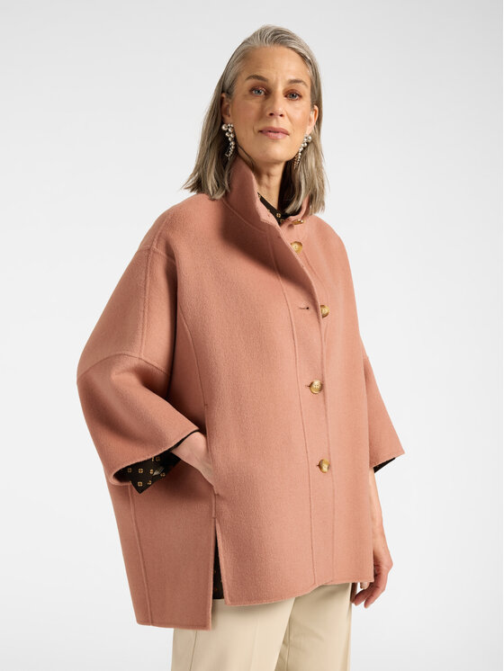Elena Mirò Elena Mirò Płaszcz zimowy 8003E000178N006 Różowy Over Fit