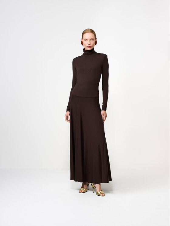 La Mania La Mania Sukienka codzienna TEYA Brązowy Classic Fit