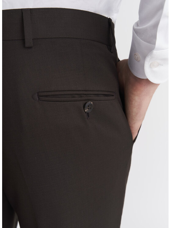Pako Lorente Pako Lorente Spodnie garniturowe P24SF-6G-021 Brązowy Slim Fit