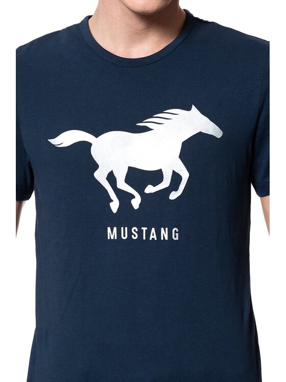 Mustang Mustang T-shirt PRINT TEE Blu Regular Fit