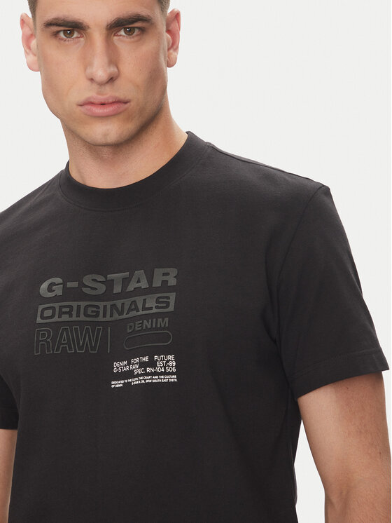 G-Star Raw G-Star Raw T-Shirt Originals D26044-C336 Czarny Regular Fit