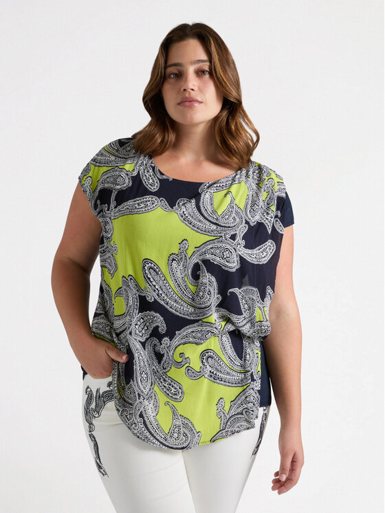 Fiorella Rubino Fiorella Rubino Bluzka 2520L000647N0Z4 Zielony Regular Fit