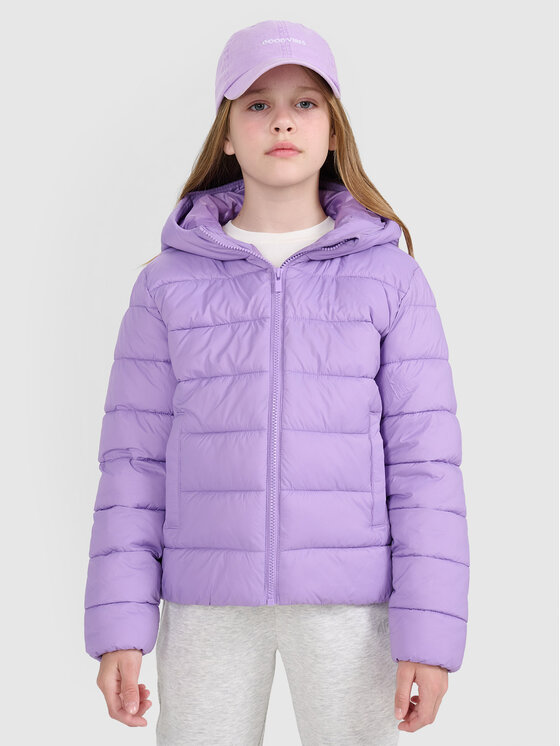 4F 4F Kurtka puchowa OUTERWEAR Fioletowy Regular Fit