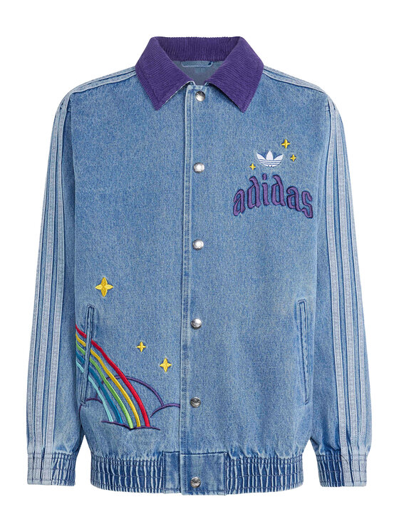 adidas adidas Jeansová bunda Care Bears Loose College KS1734 Modrá Regular Fit