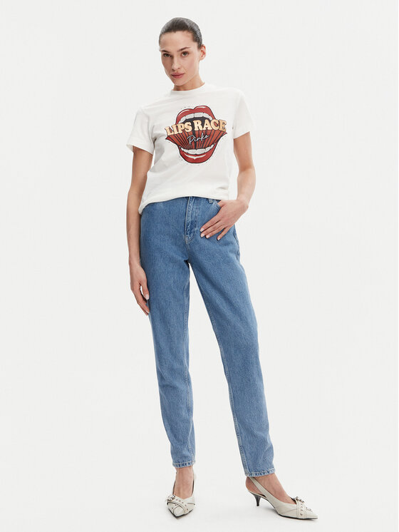 PINKO PINKO T-Shirt Trapani 105050 A2D8 Bílá Regular Fit