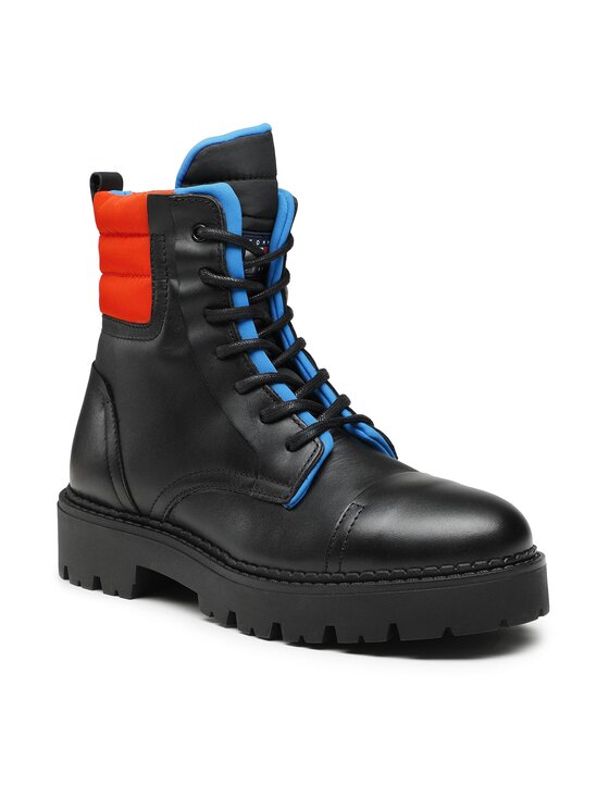 Tommy Jeans Tommy Jeans Outdoorová obuv Padded Lace Up Heritage EM0EM01063 Čierna
