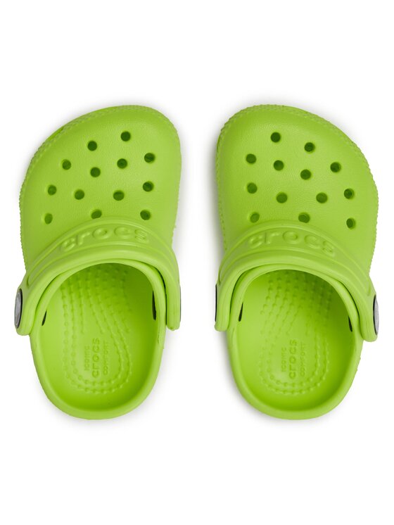 Crocs Crocs Șlapi Classic Kids Clog T Limeade 206990 Verde