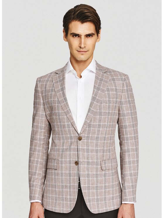 Pako Lorente Pako Lorente Marynarka P26SF-3X-005 Beżowy Slim Fit