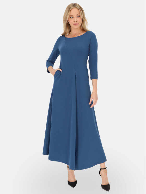 L’AF L’AF Sukienka dzianinowa Brenda Niebieski Regular Fit