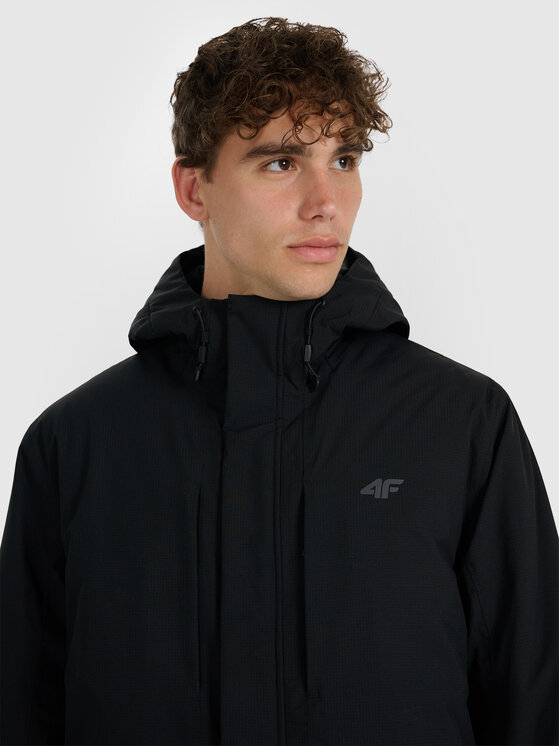 4F 4F Parka URBAN COMMUTER Czarny Regular Fit
