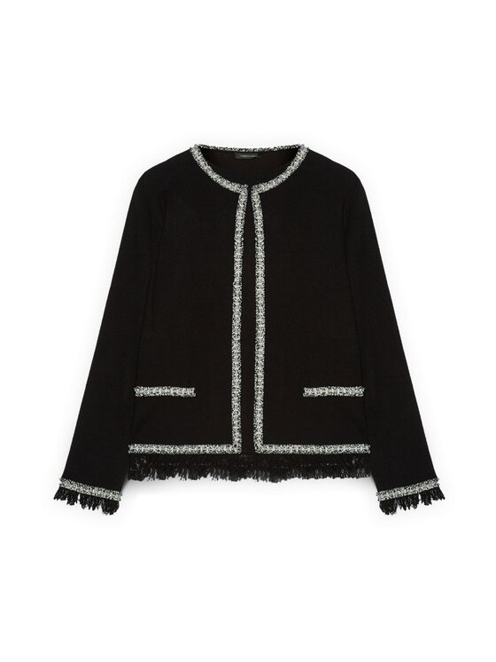 Fiorella Rubino Fiorella Rubino Cardigan M828L008233N033 Nero Boxy Fit