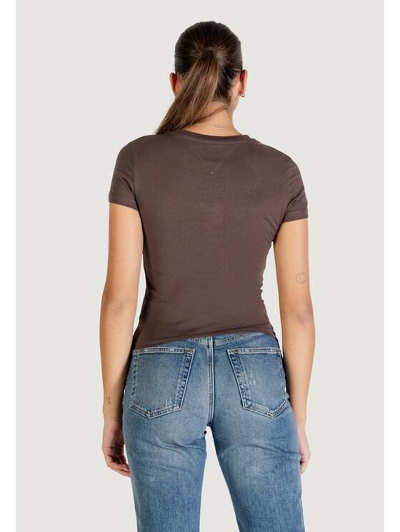 Tommy Jeans Tommy Jeans T-Shirt DW0DW21841 Καφέ Casual Fit