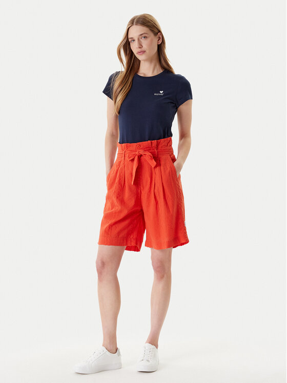 Mustang Mustang Pantalon scurți din material Darrah 1016586 Portocaliu Relaxed Fit