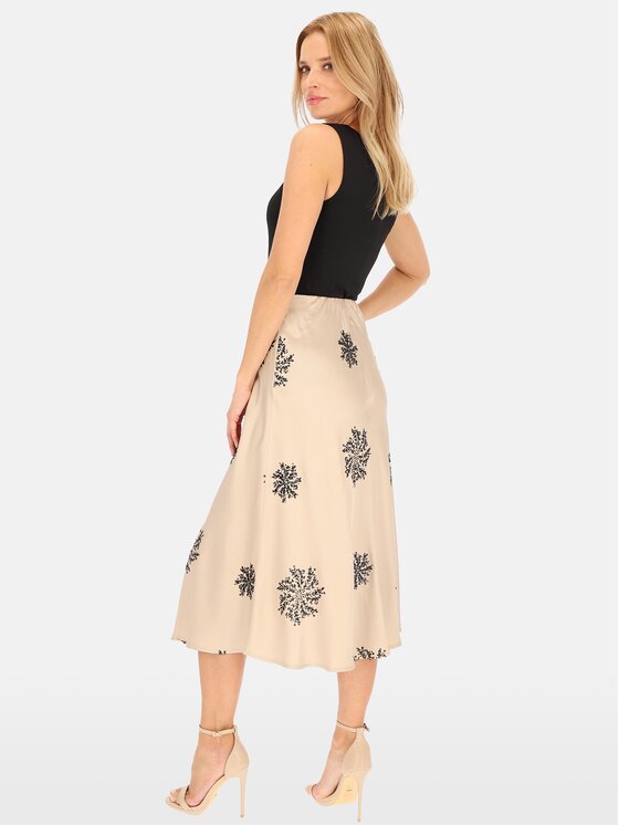 Perso Perso Sukně JPE242380F Béžová Regular Fit