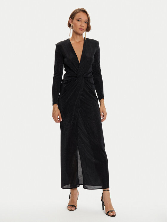 Simona Corsellini Rochie de seară A24CEAB045 Negru Slim Fit