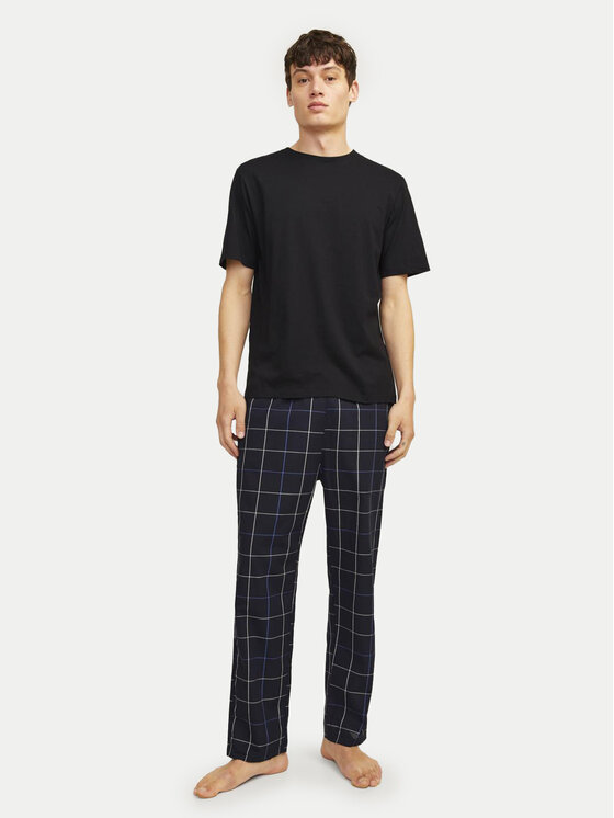 Jack&Jones Pidžama 12263659 Melns Regular Fit