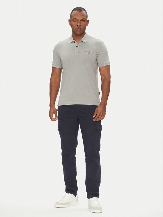 Napapijri Napapijri Poloshirt Elbas NP0A4GB4 Grau Regular Fit