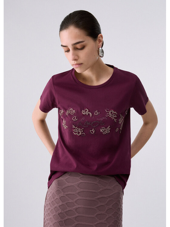 Liu Jo Liu Jo T-shirt TF6242JS923L9307 Viola Regular Fit