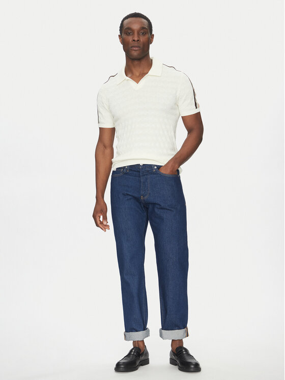 Liu Jo Liu Jo Sweter Maglia Chiusa QA5029 MA71P Écru Regular Fit