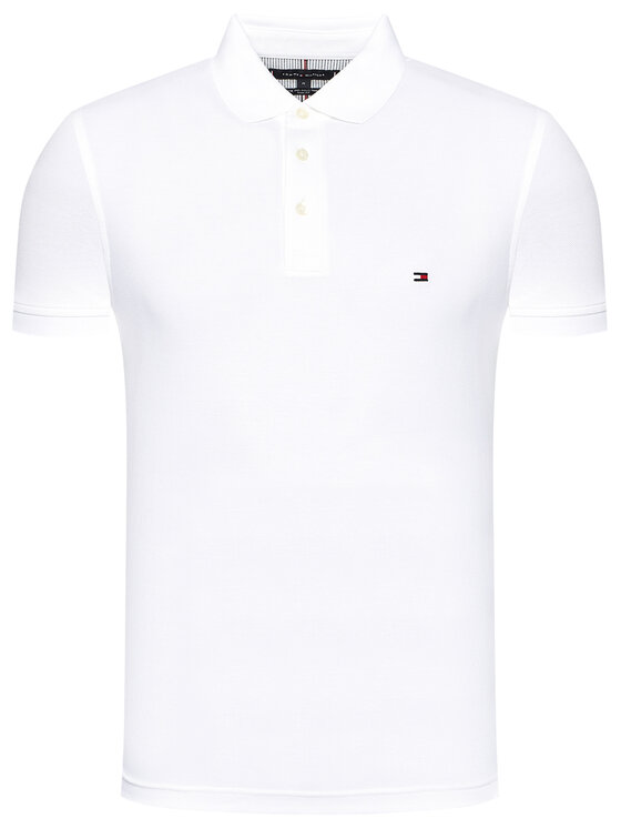 Tommy Hilfiger Tommy Hilfiger Tricou polo 1985 MW0MW17771 Alb Slim Fit