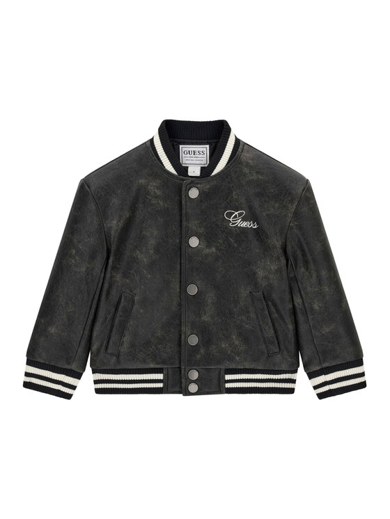 Guess Guess Kurtka bomber N6YL04 W2663 Czarny Regular Fit