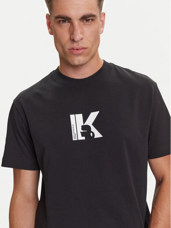 Karl Lagerfeld Jeans Karl Lagerfeld Jeans T-Shirt A3M17057 Czarny Regular Fit
