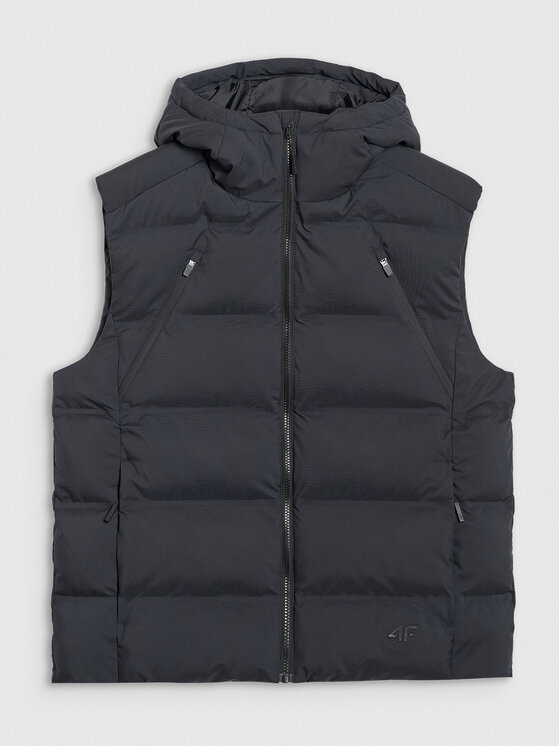 4F 4F Kamizelka URBAN COMMUTER Czarny Regular Fit