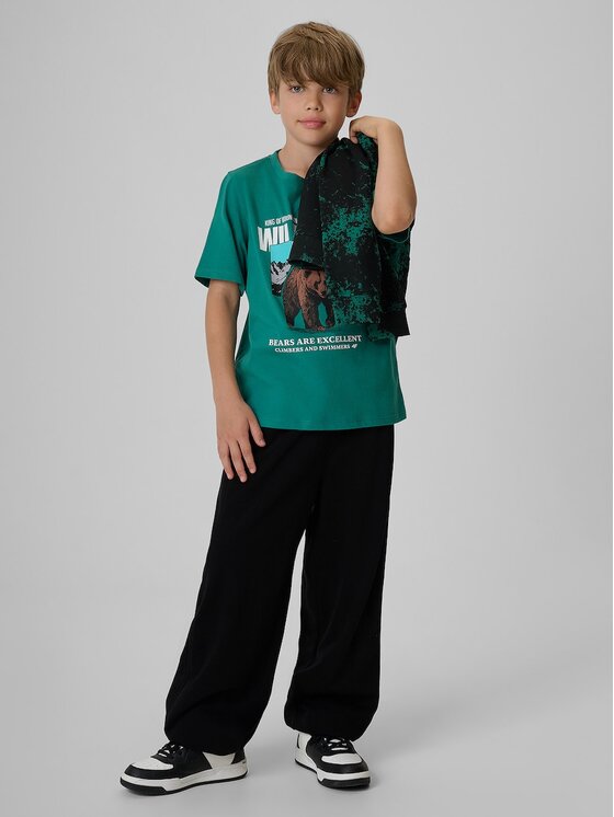 4F 4F T-shirt 4FJKAW26TTSHM4456-46S Verde Regular Fit