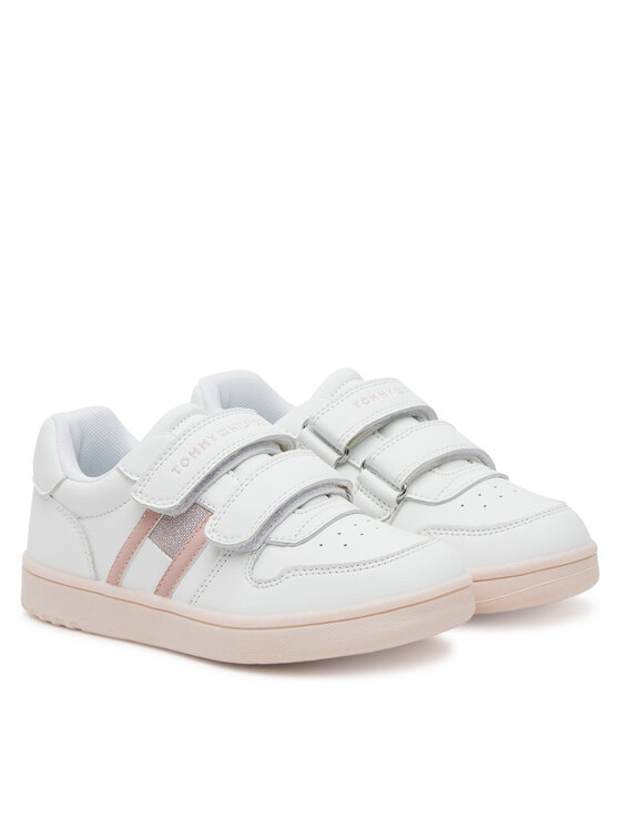 Tommy Hilfiger Tommy Hilfiger Tossud Flag Low Cut Velcro Sneaker T1A9-33730-1439 S Valge