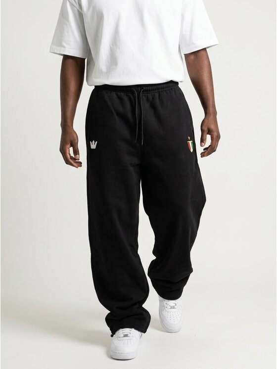 Jigga Wear Jigga Wear Spodnie dresowe Szerokie luźne baggy 132722 Czarny Regular Fit