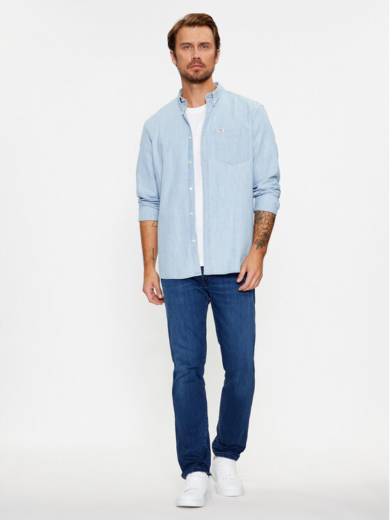Wrangler Wrangler Jeansy Larston 112341425 Niebieski Slim Fit