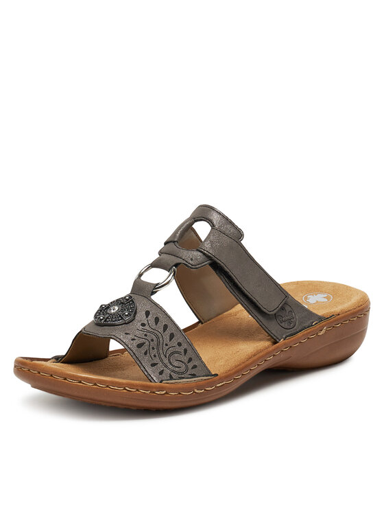 Rieker Rieker Pantoletten 608K1-45 Grau