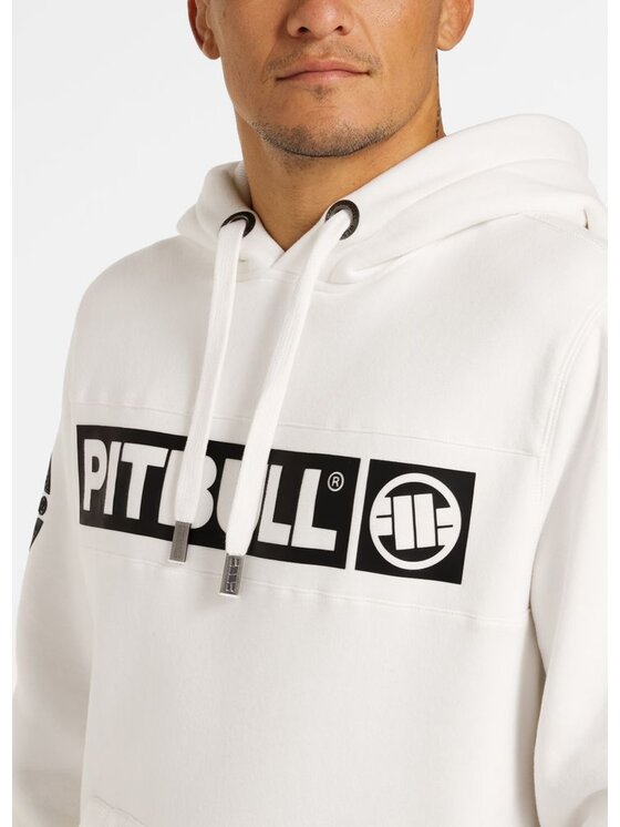 PITBULL PITBULL Bluza Bluza męska z kapturem Sherwood L Biały Regular Fit