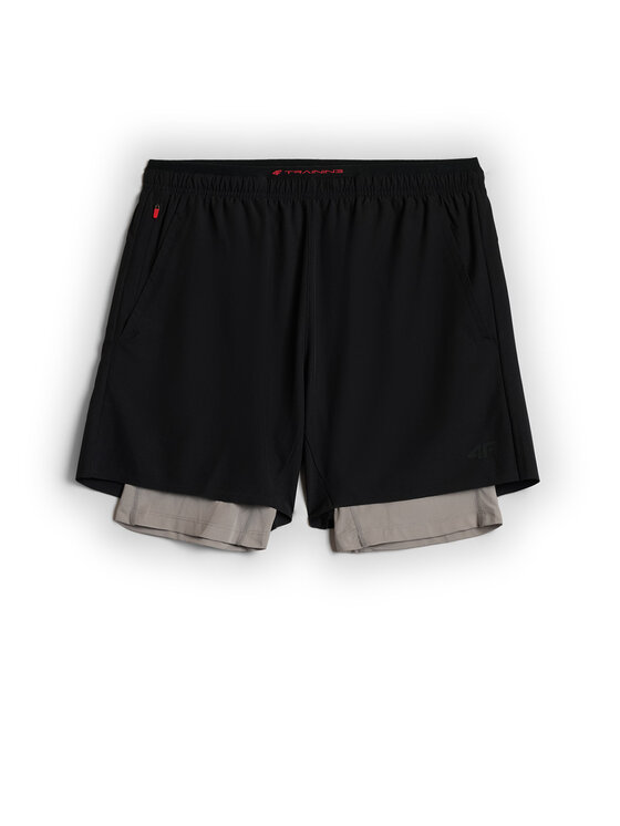 4F 4F Szorty sportowe CORE SYSTEM Czarny Regular Fit