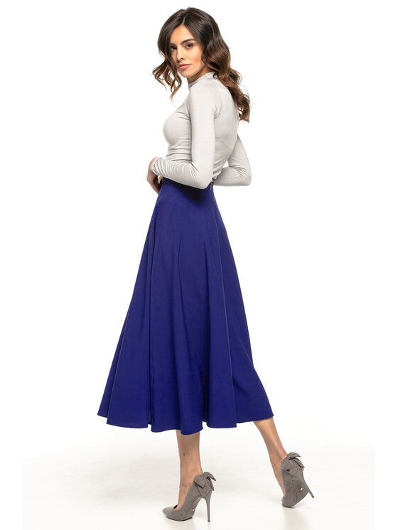 Tessita Tessita Spódnica midi T260 Granatowy A-Line Fit