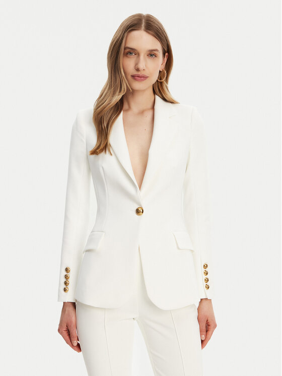 Elisabetta Franchi Sako GI-144-51E2-V560 Biela Regular Fit