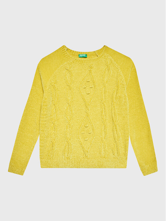United Colors Of Benetton United Colors Of Benetton Džemper 1027C101P Žuta Regular Fit