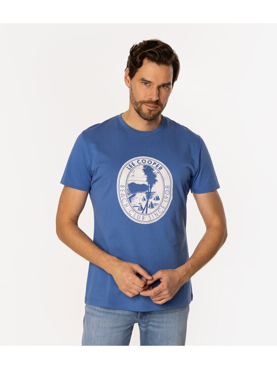 Lee Cooper Lee Cooper T-Shirt SAIL 1160 Niebieski Regular Fit