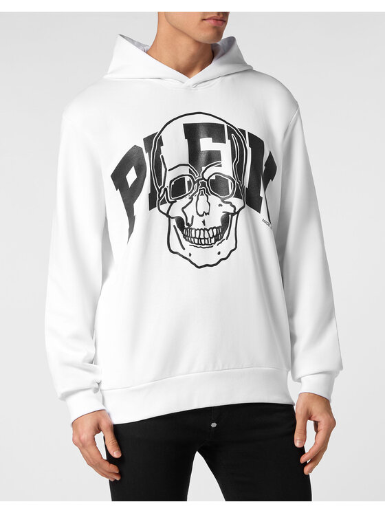 PHILIPP PLEIN PHILIPP PLEIN Bluza 19155 Biały Regular Fit