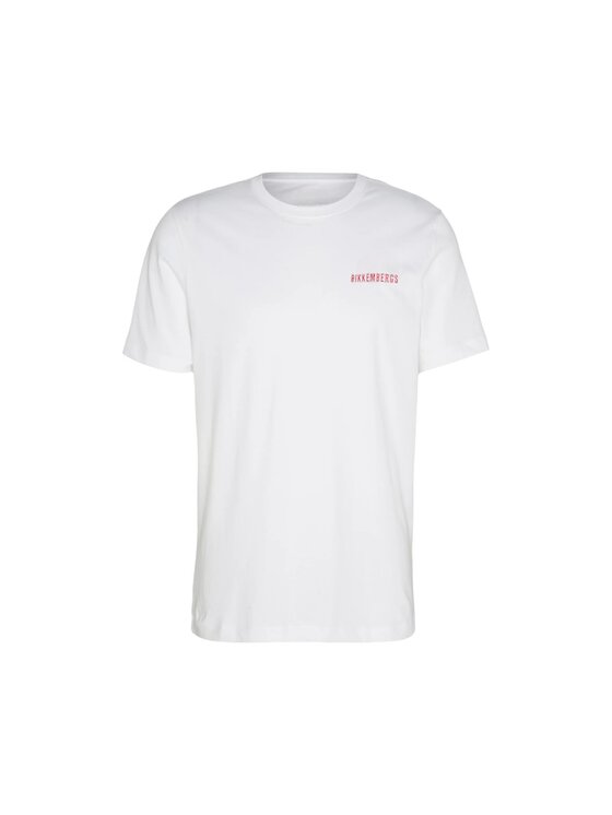 Bikkembergs Bikkembergs T-shirt T shirt - Bikkembergs - vertical stripes Bianco Regular Fit